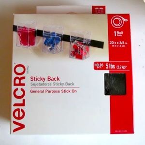 Velcro Sticky Back General Purpose Stick On Black 15ft.x 3/4” in Roll #90081